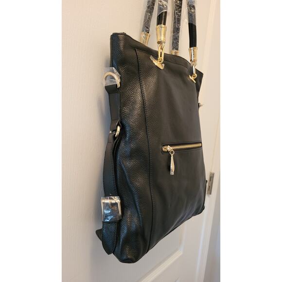 Kristen Bell for Erica Anenburg Large Black Leather Sutton Tote NWOT - Picture 12 of 16